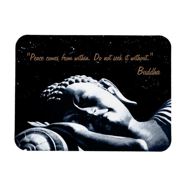 Magnet Flexible Citations de Bouddha & Mindfult / Bouddha couché (Horizontal)