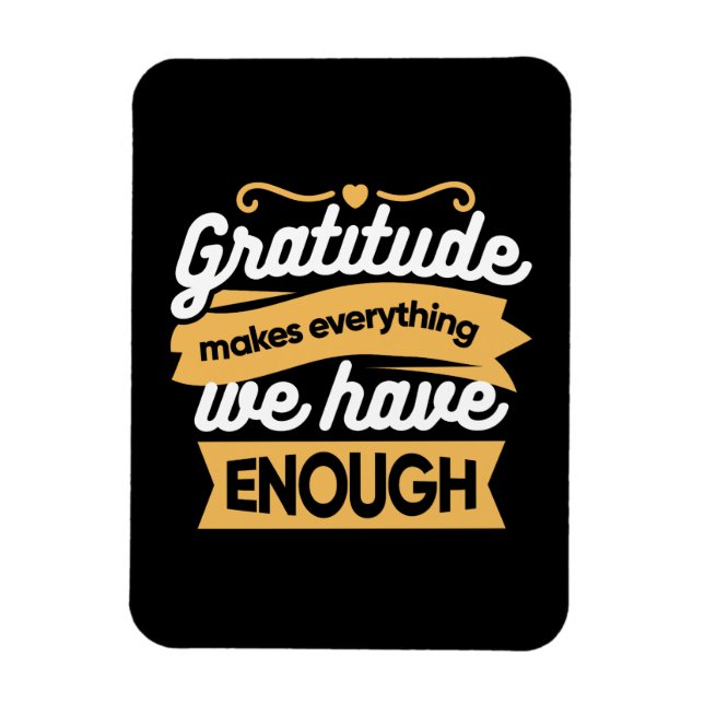 Magnet Flexible Citations de la typographie de la Gratitude inspir (Vertical)