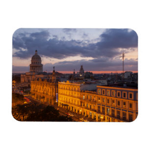 Magnet Flexible Cityscape au coucher du soleil, La Havane, Cuba