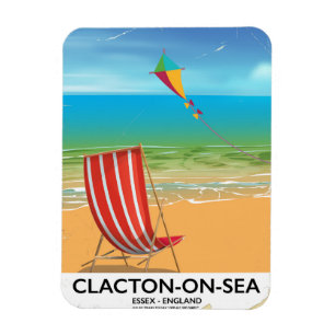 Magnet Flexible Clacton-on-sea, Essex Affiche de voyage vintage