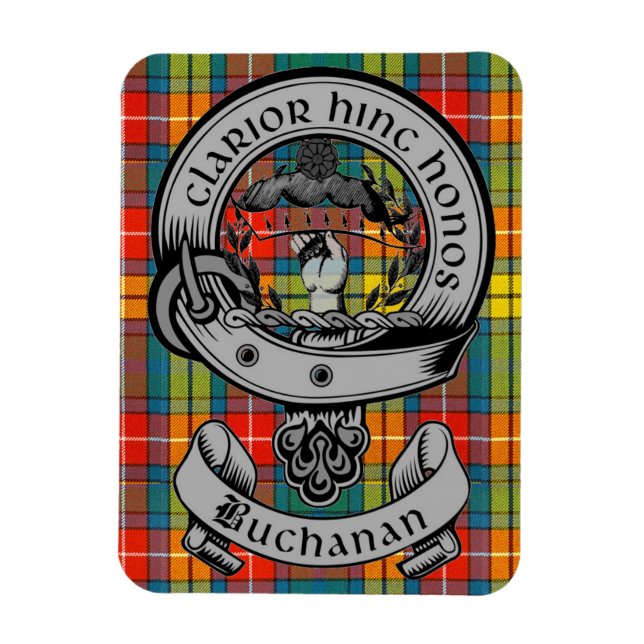 Magnet Flexible Clan Buchanan Crest Badge & Tartan (Vertical)