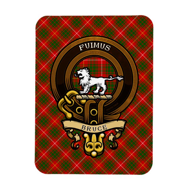 Magnet Flexible Clan écossais Bruce Badge et Crest | Armoiries (Vertical)