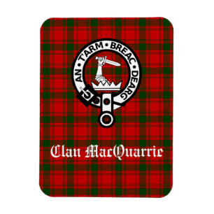 Magnet Flexible Clan MacQuarrie Tartan et Crest