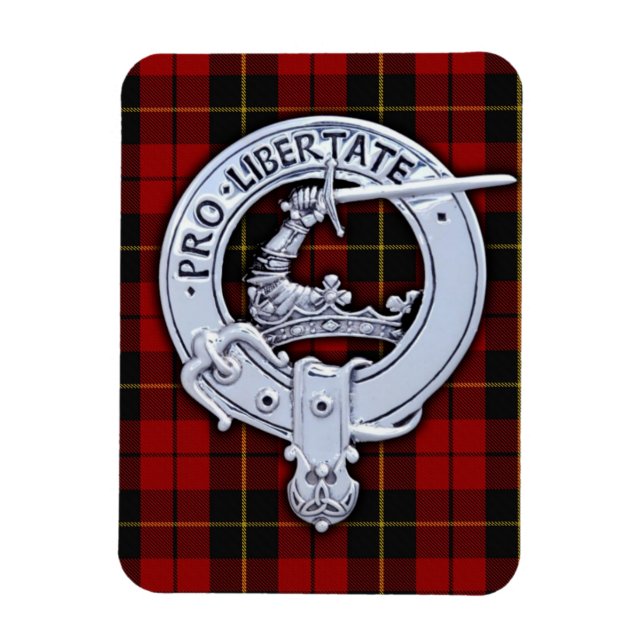 Magnet Flexible Clan Wallace Crest & Tartan (Vertical)