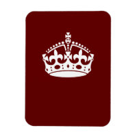 Classic Keep Calm Crown sur Bourgogne Rouge