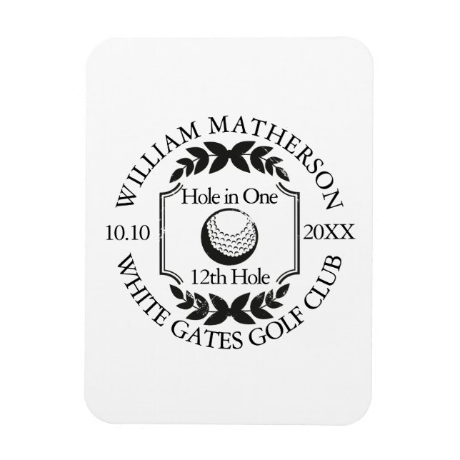 Magnet Flexible Classique de golf personnalisé Hole in One (Vertical)