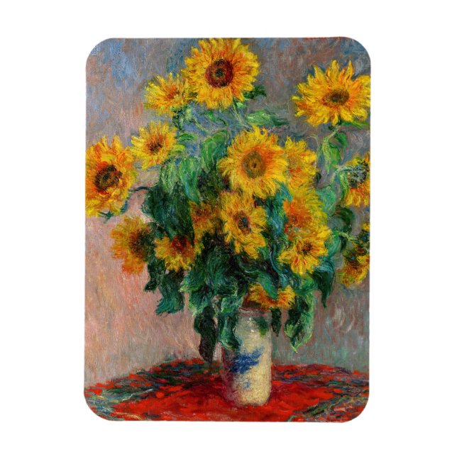 Magnet Flexible Claude Monet - Bouquet de tournesols (Vertical)
