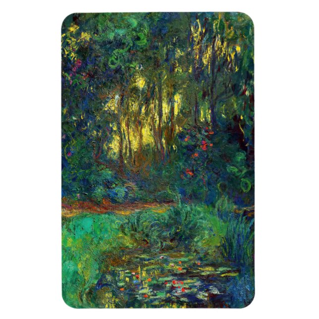 Magnet Flexible Claude Monet - Coin d'un étang avec des Nénuphars (Vertical)