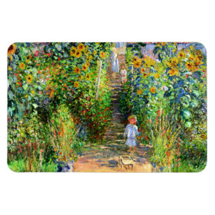 Magnet Flexible Claude Monet : Le jardin de Monet chez Vétheuil