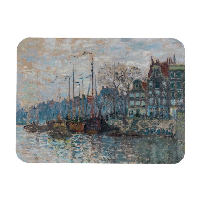 Magnet Flexible Claude Monet - Vue d'Amsterdam (Horizontal)