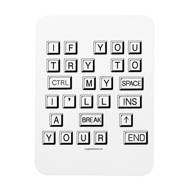 Magnet Flexible Clavier drôle (Vertical)