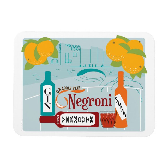 Magnet Flexible Cocktail Negroni Citrus (Horizontal)