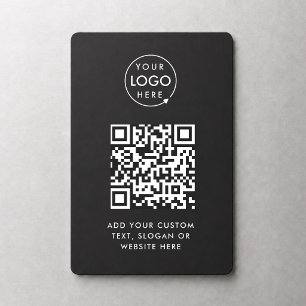 Magnet Flexible Code QR   Black Business Logo Professional Modern
