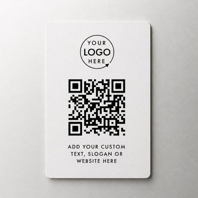 Magnet Flexible Code QR | Logo d'entreprise Professionnel Simple B (Créateur téléchargé)