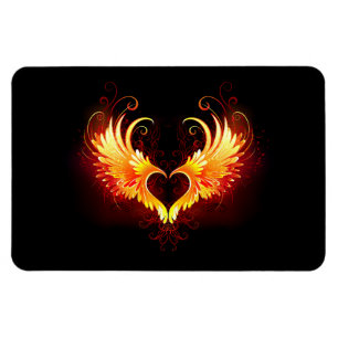 Magnet Flexible Coeur de feu ange avec ailes