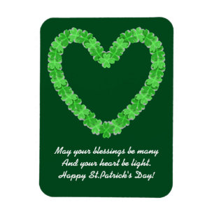 Magnet Flexible Coeur De Shamrock