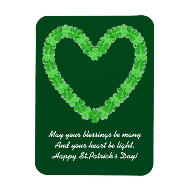 Magnet Flexible Coeur De Shamrock (Vertical)
