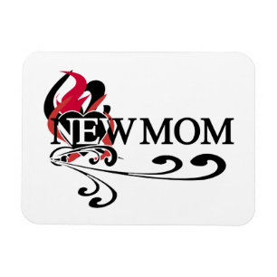 Magnet Flexible Coeur gothique Nouveau T-shirts et cadeaux Maman