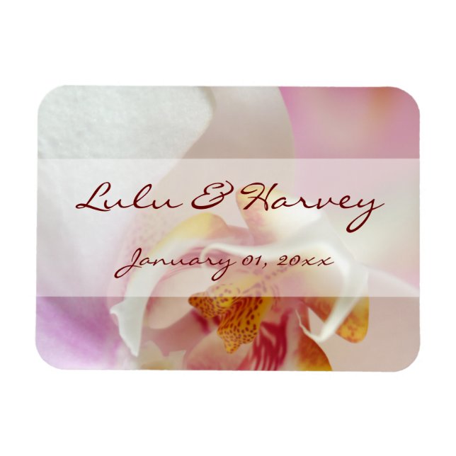 Magnet Flexible Coeur orchidée (Horizontal)