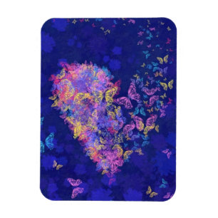Magnet Flexible Coeur papillon - Amour