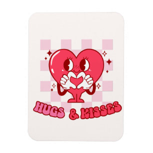 Magnet Flexible Coeur rose accolades et baisers