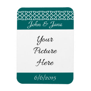 Magnet Flexible Coeurs de tissage celtique dans l'aimant Turquoise