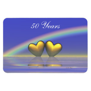 Magnet Flexible Coeurs d'or du 50e anniversaire