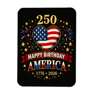 Magnet Flexible Cœurs Usa 1776 2026 Juillet 4