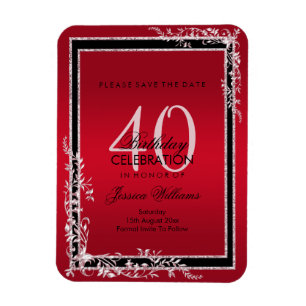 Magnet Flexible Coins décoratifs Ruby & Black Anniversaire
