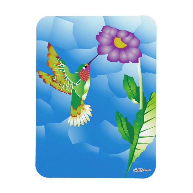 Magnet Flexible Colibri : Stylisé (Vertical)