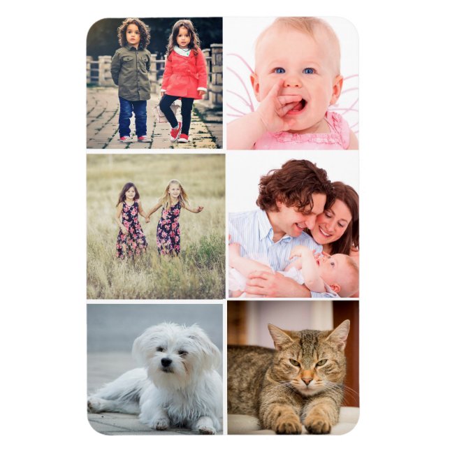 Magnet Flexible Collage de photos de famille (Vertical)