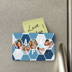 Magnet Flexible Collage de photos en nid d'abeille Papa 5 photos 4