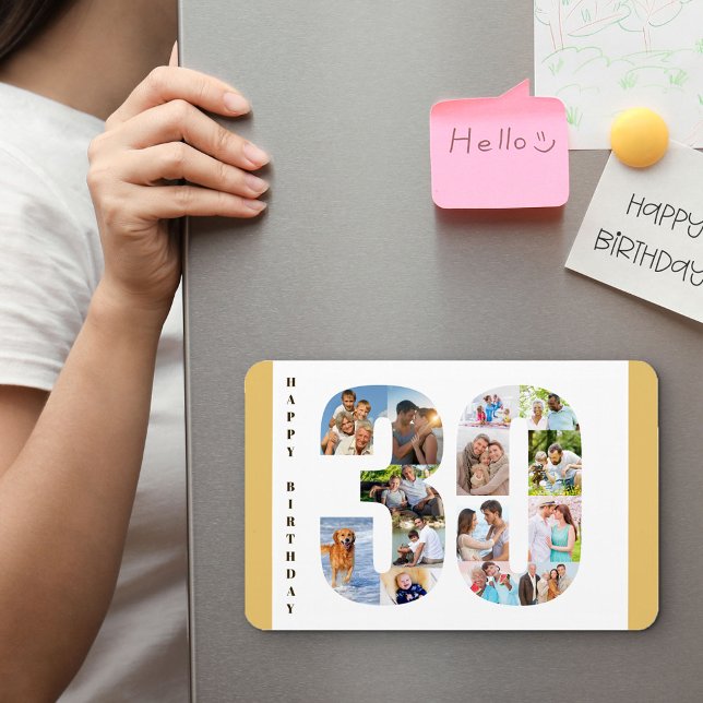 Magnet Flexible Collage photo dans le numéro 30 Joyeux 30e anniver (Créateur téléchargé)