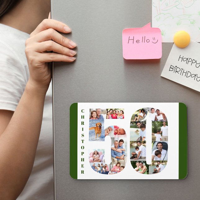 Magnet Flexible Collage photo dans le numéro 50 - 50e anniversaire (Créateur téléchargé)