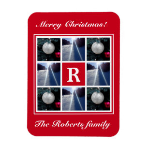 Magnet Flexible Collage photo de Noël Monographie de vacances pers