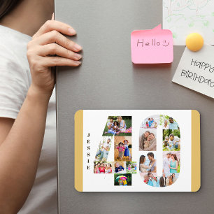 Magnet Flexible Collage photo en forme de 40 - 40e anniversaire Ne