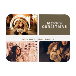 Magnet Flexible Collage photo Fêtes modernes Joyeux Noël
