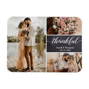 Magnet Flexible Collage photo mariage Merci