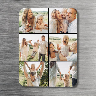 Magnet Flexible Collage photo personnalisé moderne simple Noir 6 