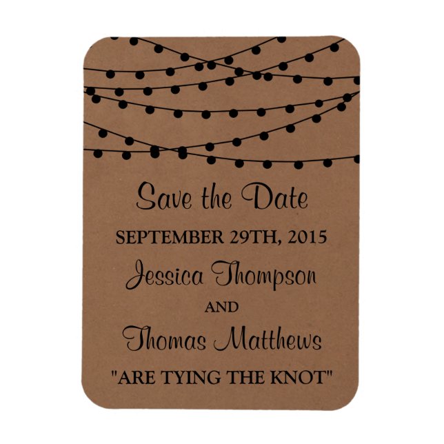 Magnet Flexible Collection de Mariages Rustic Kraft (Vertical)