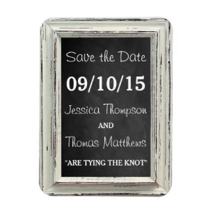 Magnet Flexible Collection de Mariages Rustic White Frame & Burlap