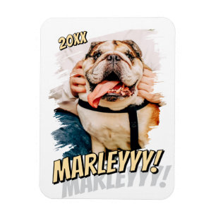 Magnet Flexible Comic moderne simple Grunge personnalisé photo pou