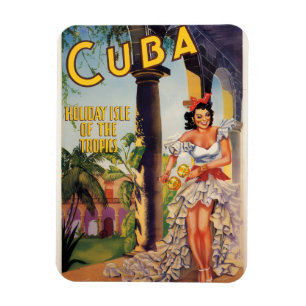 Magnet Flexible Commission Touristique Vintage Cuba Tropiques Voya