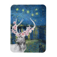 Compilation Van Gogh Nuit étoilée et cerf floral