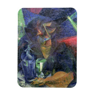 Magnet Flexible Composition avec figure d'une femme, 1912 (huile