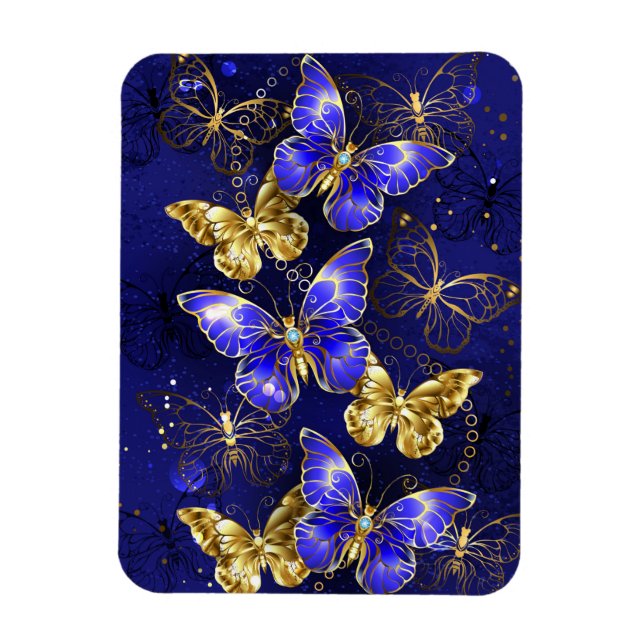 Magnet Flexible Composition avec papillons Sapphire (Vertical)