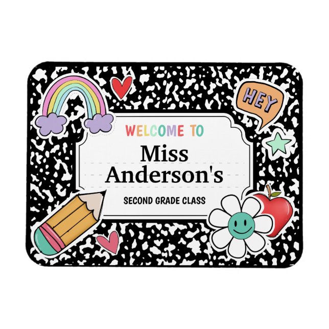 Magnet Flexible Composition Carnet Enseignant Salle de classe (Horizontal)