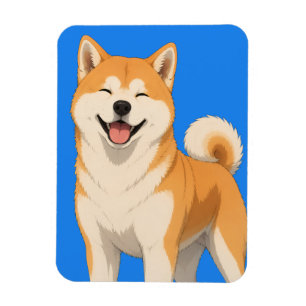 Magnet Flexible Conception de chien Akita heureux