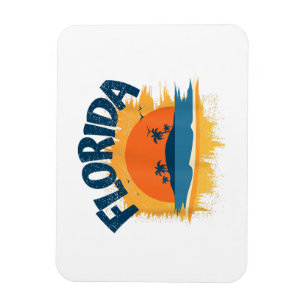Magnet Flexible Conception de tee-shirt rétro Floride vintage Sole