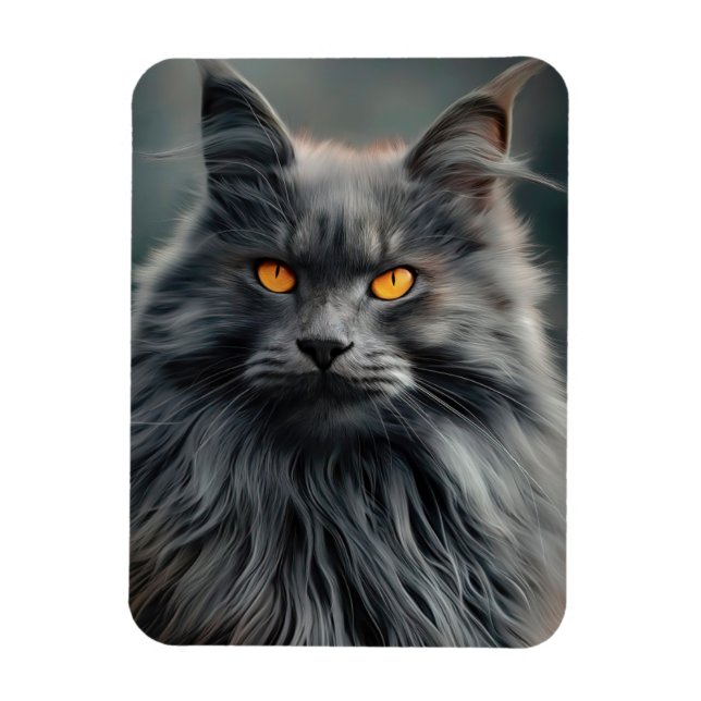 Magnet Flexible Conception majestueuse de portraits de chats long- (Vertical)
